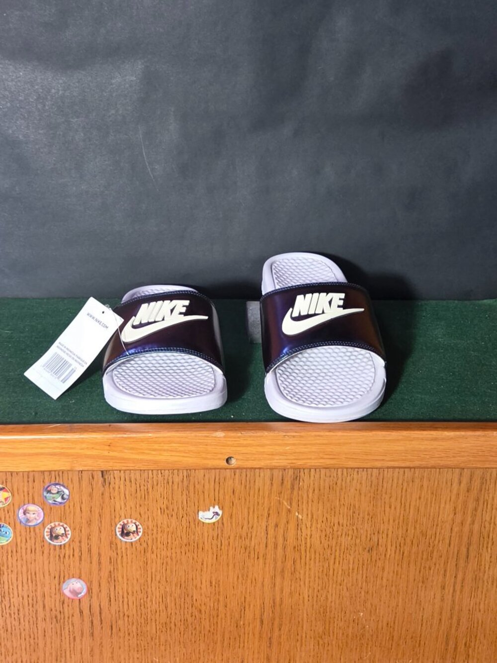 Nike Benassi JDI Slide Sandals Lilac Iridescent NWT